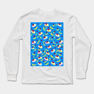 BANANA  Split With Cherries Long Sleeve T-Shirt